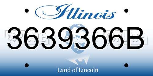 3639366B Illinois License Plate