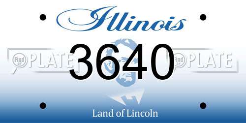 3640 Illinois License Plate