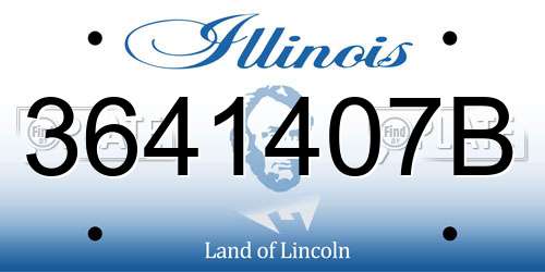 3641407B Illinois License Plate