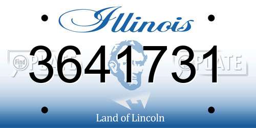 3641731 Illinois License Plate