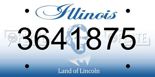 3641875 Illinois License Plate