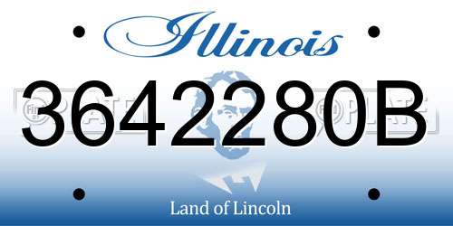 3642280B Illinois License Plate