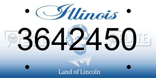 3642450 Illinois License Plate