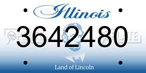 3642480 Illinois License Plate