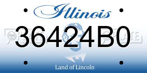 36424B0 Illinois License Plate