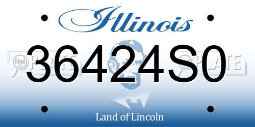 36424S0 Illinois License Plate