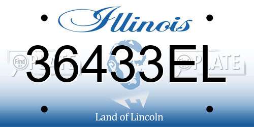 36433EL Illinois License Plate
