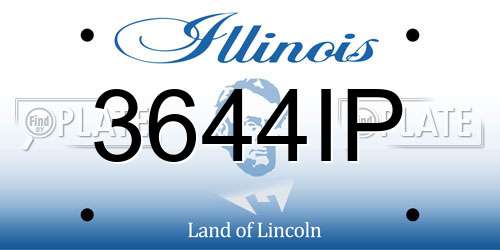 3644IP Illinois License Plate