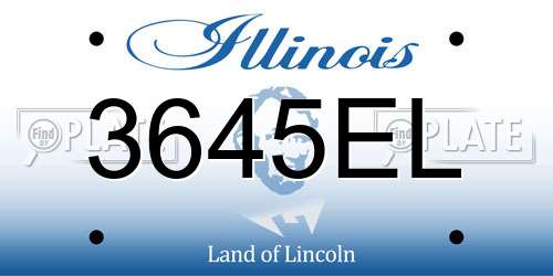 3645EL Illinois License Plate