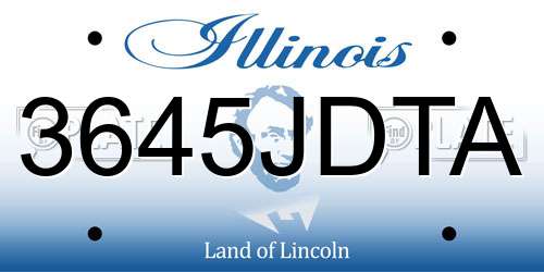 3645JDTA Illinois License Plate