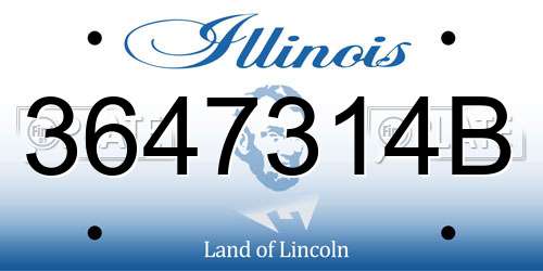 3647314B Illinois License Plate