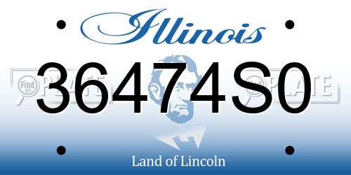 36474S0 Illinois License Plate
