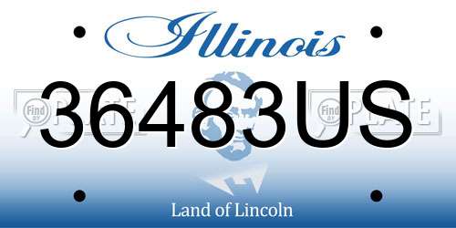 36483US Illinois License Plate