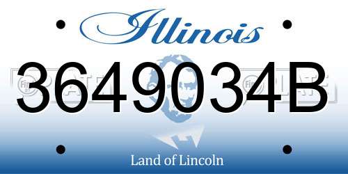 3649034B Illinois License Plate