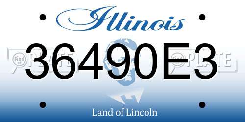 36490E3 Illinois License Plate