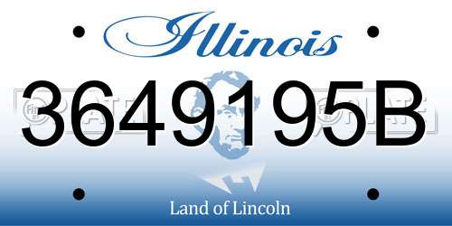 3649195B Illinois License Plate