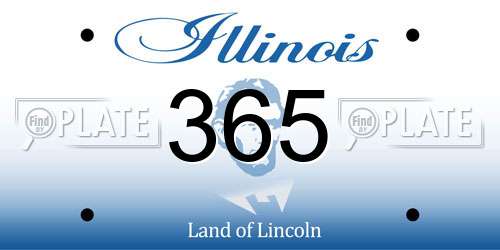 365 Illinois License Plate
