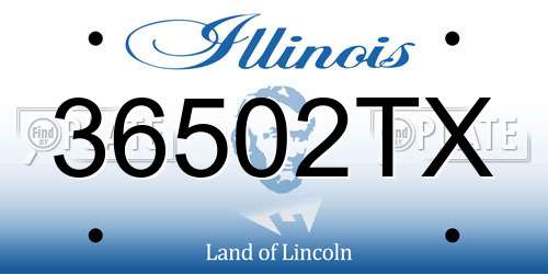 36502TX Illinois License Plate