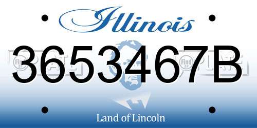 3653467B Illinois License Plate