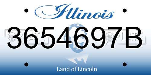 3654697B Illinois License Plate
