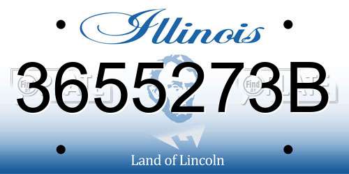 3655273B Illinois License Plate