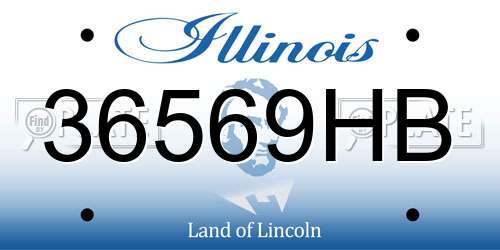 36569HB Illinois License Plate