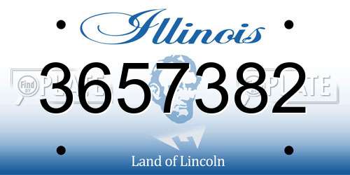3657382 Illinois License Plate