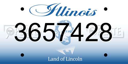 3657428 Illinois License Plate