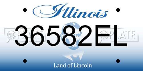 36582EL Illinois License Plate