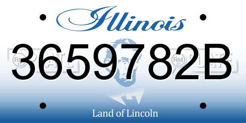 3659782B Illinois License Plate