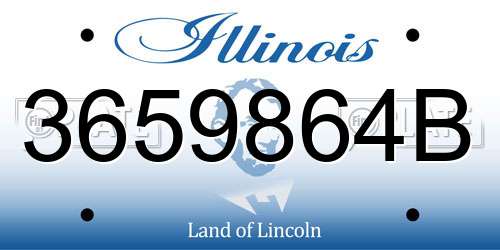 3659864B Illinois License Plate