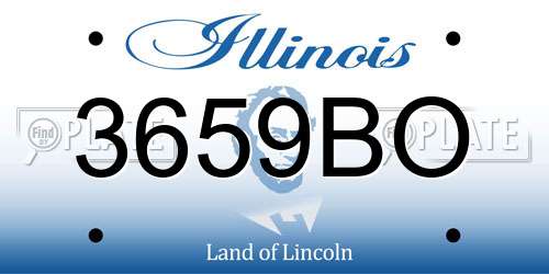 3659BO Illinois License Plate