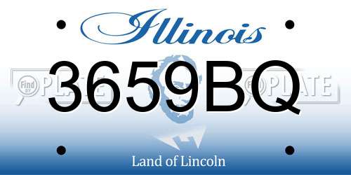 3659BQ Illinois License Plate