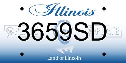 3659SD Illinois License Plate