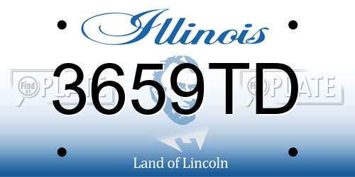 3659TD Illinois License Plate