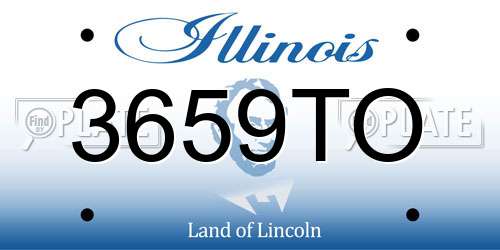 3659TO Illinois License Plate