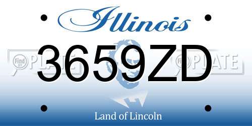 3659ZD Illinois License Plate