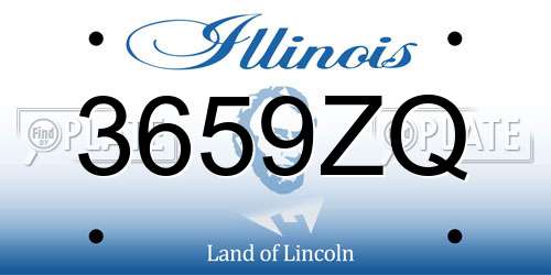 3659ZQ Illinois License Plate