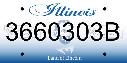 3660303B Illinois License Plate