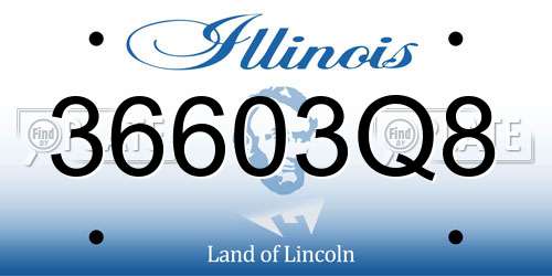 36603Q8 Illinois License Plate