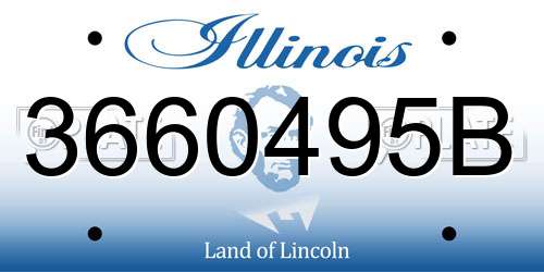 3660495B Illinois License Plate