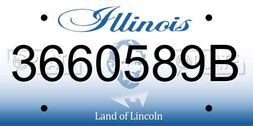 3660589B Illinois License Plate