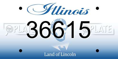 36615 Illinois License Plate