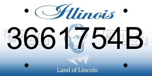 3661754B Illinois License Plate