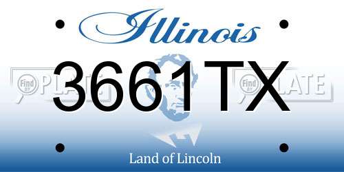 3661TX Illinois License Plate