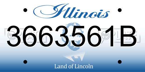 3663561B Illinois License Plate