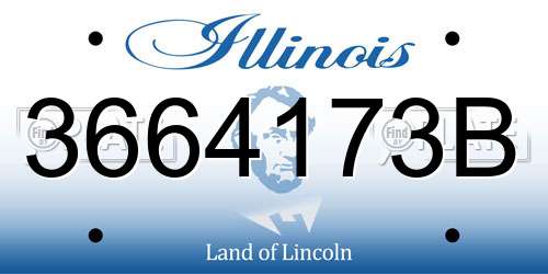 3664173B Illinois License Plate
