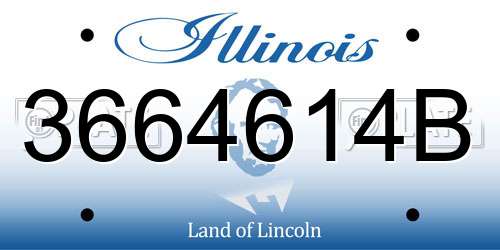 3664614B Illinois License Plate