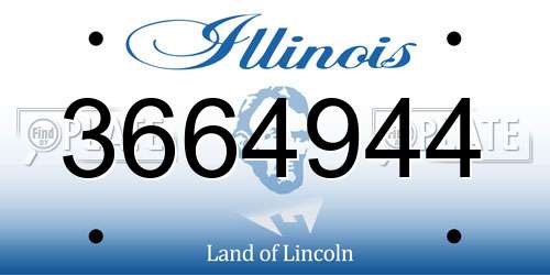 3664944 Illinois License Plate