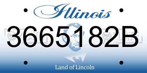 3665182B Illinois License Plate
